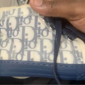 Dior Kids' Navy and Cream Sneakers